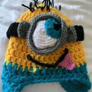 Handmade minions beanie for 1 year old